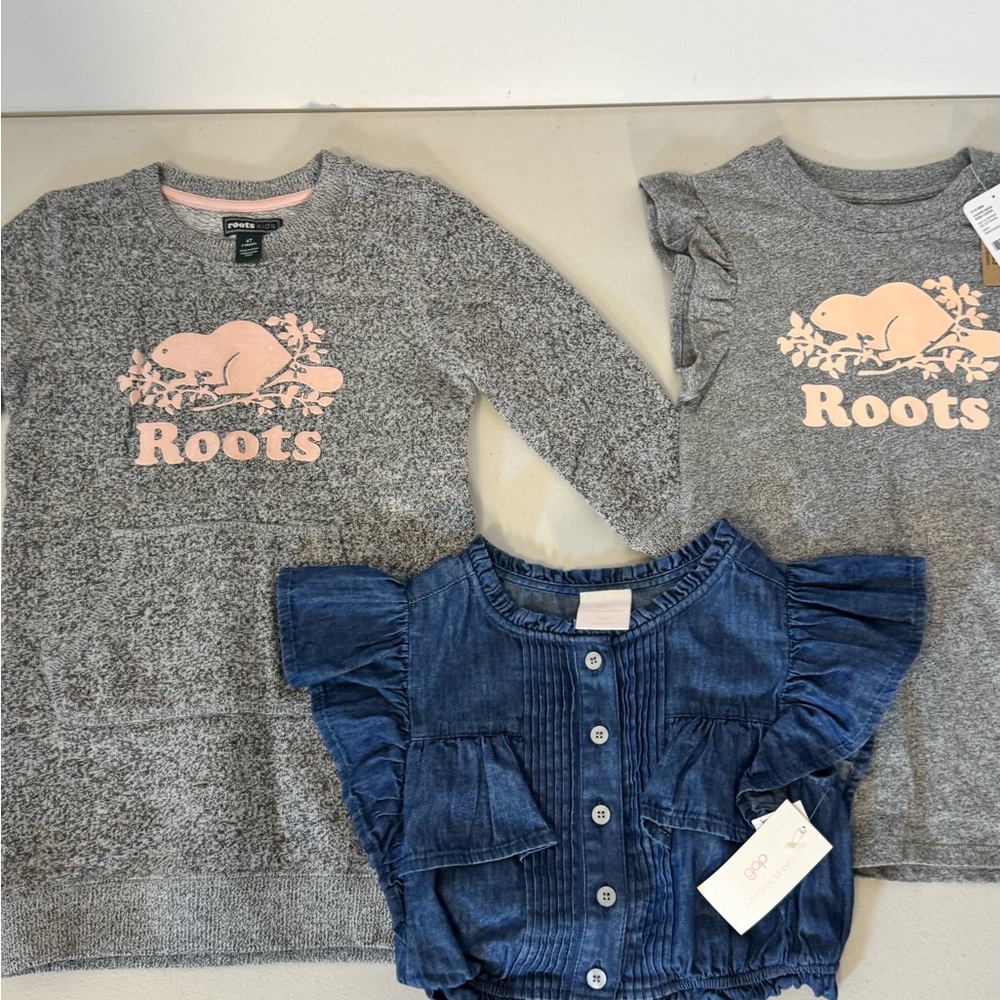 Girls 4-5T Roots and GAP X LoveShack Fancy Tops
